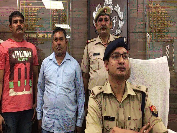 Superintendent of Police (City) Shlok Kumar addressing a press conference on Thursday in Ghaziabad. Photo/ANI