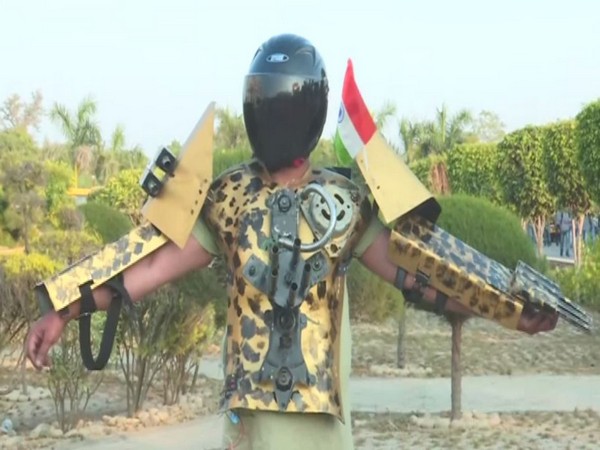 The Iron-man suit developed by Shyam Chaurasia. Photo/ANI