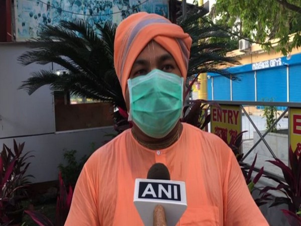 Nama Krishna Das, PRO, Iskcon Siliguri, West Bengal while speaking to ANI. (Photo/ANI)