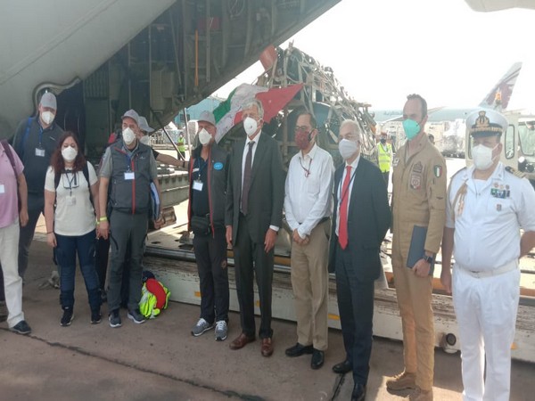 Shipment of an oxygen production plant & 20 ventilators arrives from Italy(Photo/Credit: Twitter/ @MEAIndia)
