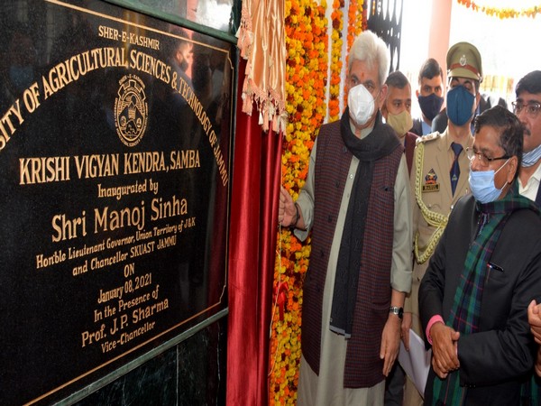 J-K Lieutenant Governor, Manoj Sinha inaugurated Krishi Vigyan Kendra building at Samba on Friday. 
