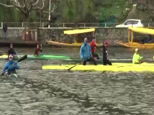 Water sports coaching camp organised at Dal lake in Srinagar. (Photo/ANI)