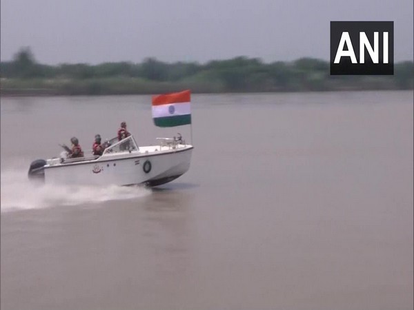 BSF jawans intensified patrolling on well-equipped boats. (Photo/ANI