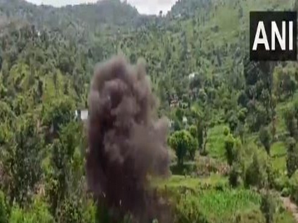 Visual of the live Pak bomb destroyed by Indian Army's bomb disposal squad on Tuesday. (Photo/ANI)