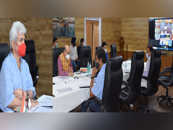 J-K LG in meetings with the COVID Task Force. (Photo/ANI)