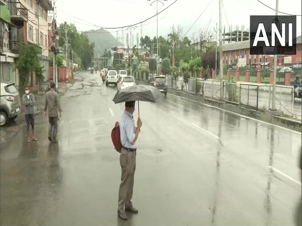 Parts of Jammu and Kashmir received rainfall this morning. (Photo/ANI)