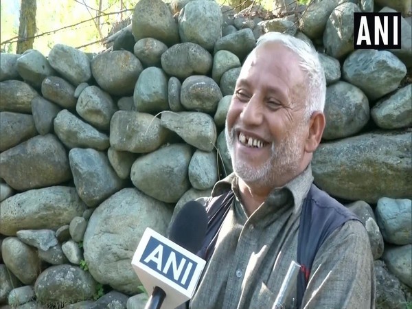 A local speaking to ANI in Tral town of Jammu and Kashmir on Thursday. (Photo/ANI)