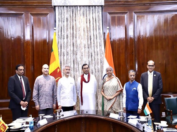 Sri Lankan Finance Minister Basil Rajapaksa held a meeting with Union Finance Minister Nirmala Sitharaman and External Affairs Minister S Jaishankar in New Delhi today.