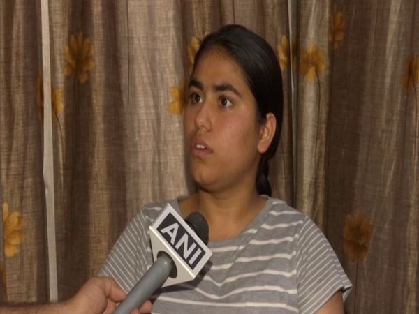 Niyanta Pandita, daughter of Ajay Pandita, who was killed by unidentified terrorists in Anantnag district. (Photo/ANI)