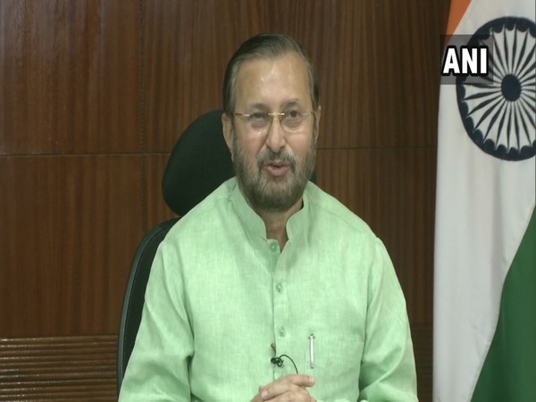 Union Environment Minister Prakash Javadekar during the webinar on Monday. (Photo/ANI)