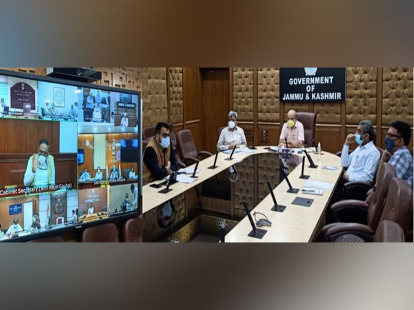 Visual of the meeting chaired by the Chief Secretary of Jammu and Kashmir (Photo/ANI)