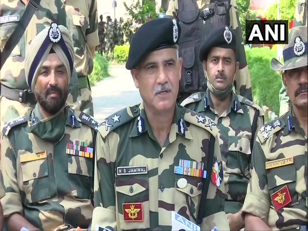 BSF IG NS Jamwal addressing a press conference in Samba on Saturday. Photo/ANI