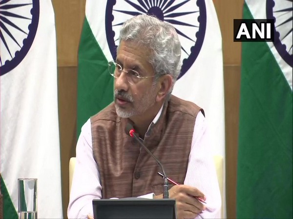 External Affairs Minister S Jaishankar addressing the media on completion of his ministry's first 100 days