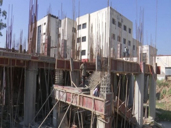 Construction work of additional building at District Hospital campus is underway in J&K's Rajouri.