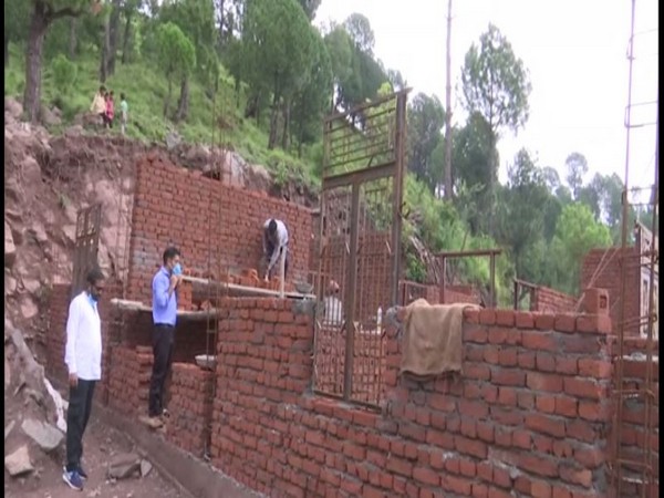 Construction work resumed after the PMAY beneficiaries received their first installment in Rajouri district of Jammu and Kashmir. (Photo/ANI)