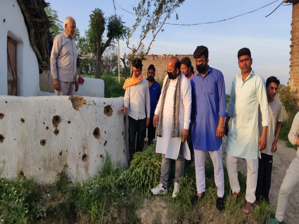 Pakistan Rangers heavily fired at the border village of India last night