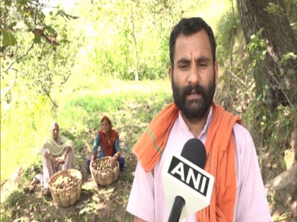 Dilbir Singh, a farmer from Upper Meer area of Udhampur district speaking to ANI. (Photo/ANI)