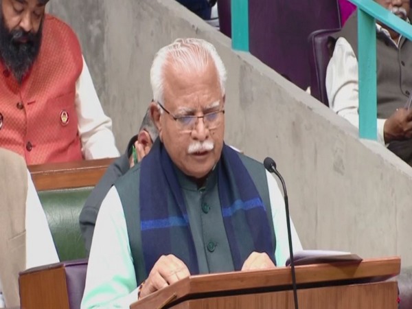 Haryana Chief Minister Manohar Lal Khattar presents budget (Photo/ANI) 