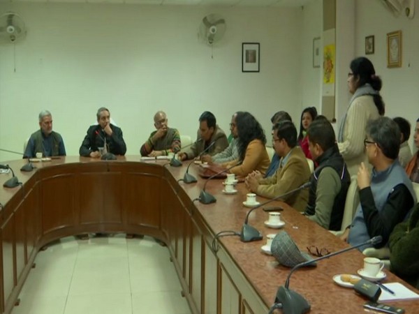 JNU VC M Jagadesh Kumar held a meeting with teachers on Sunday. Photo/ANI