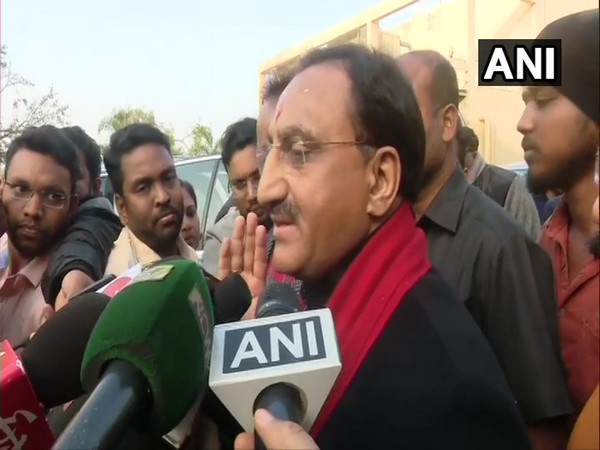 Union Minister of Human Resource Development Ramesh Pokhriyal speaking to reporters on Monday.