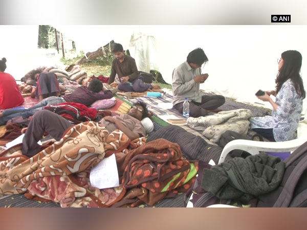 JNU students continue their indefinite hunger strike in the campus