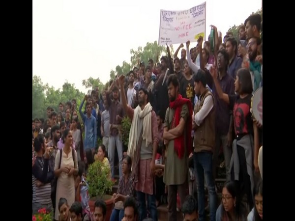 Visual from JNU students' protest