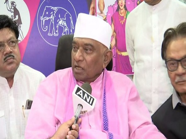 Former Chief Minister Ajit Jogi speaking to ANI during a press conference on Sunday in Raipur. Photo/ANI