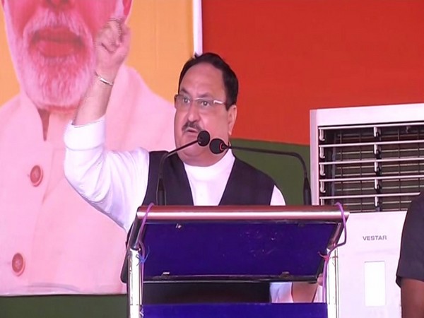 BJP national president JP Nadda addressing a press conference in Sonpur on Saturday. Photo/ANI