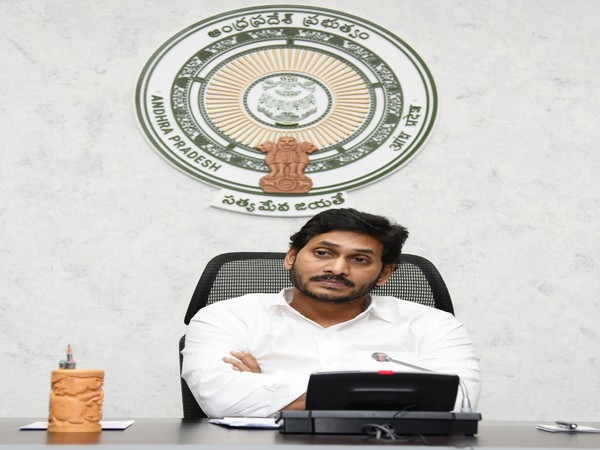 Andhra Pradesh Chief Minister YS Jagan Mohan Reddy during the review meeting on coronavirus. Photo/ANI