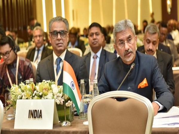 External Affairs Minister S Jaishankar during his address at the NAM Ministerial Meeting in Baku on Wednesday (Source: Twitter account of External Affairs Minister S Jaishankar)