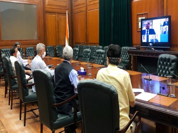 External Affairs Minister S Jaishankar held video- conference with Indian envoys in central Asia on Friday (Picture Credits: S Jaishankar/Twitter)