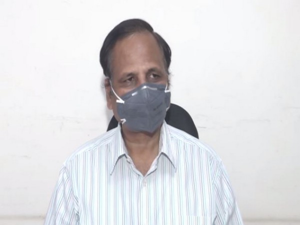 Delhi Health Minister Satyendar Jain during press conference in New Delhi on Sunday. [Photo/ANI]