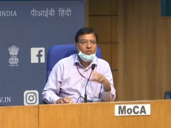 Rajeev Jain, official in Ministry of Civil Aviation addressing a press conference in New Delhi on Thursday. Photo/ANI