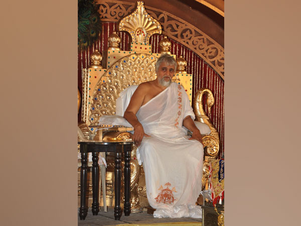 Jainacharya Yugabhushan Suri is seen after coronation as Gachhadhipati, the highest rank of Jain religion