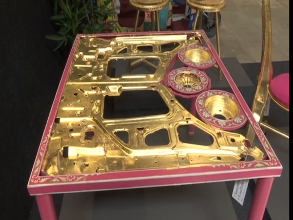 Visual of Furniture made by Cartist from old cars and automative waste (Photo/ANI) 