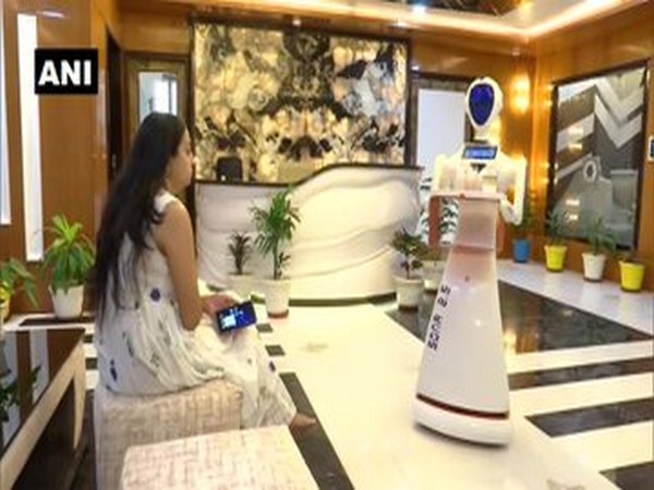    Jaipur-based private firm deploys robots to reduce risk of COVID-19 infection in Rajasthan. Photo/ANI