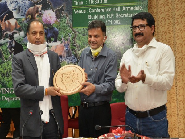 Himachal Pradesh Chief Minister Jai Ram Thakur presiding over the 9th meeting of Himachal Pradesh State Board for Wildlife on Monday. Photo/ANI