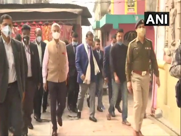 External Affairs Minister Dr S Jaishankar on Sunday visited Kamakhya Temple in Guwahati. (Photo/ANI)