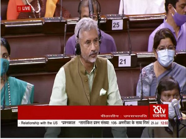 External Affairs Minister (EAM) S Jaishankar speaking during Rajya Sabha session on Thursday.