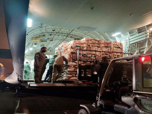Emergency humanitarian aid on its way to Lebanon's Beirut in IAF C17 aircraft. (Photo credit: EAM S Jaishankar Twitter)