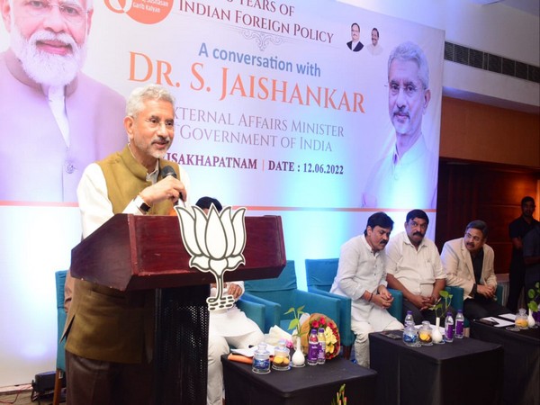 EAM S Jaishankar at 8 Years of Indian Foreign Policy event in Visakhapatnam. (Twitter)
