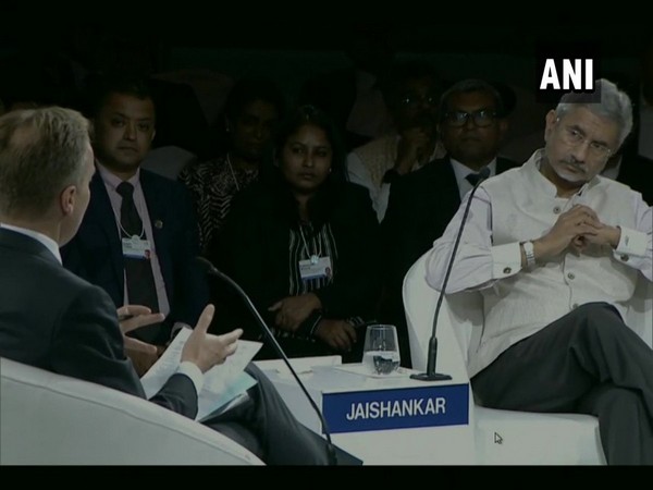 External Affairs Minister S Jaishankar at an interactive session of the World Economic Forum in New Delhi on Friday.