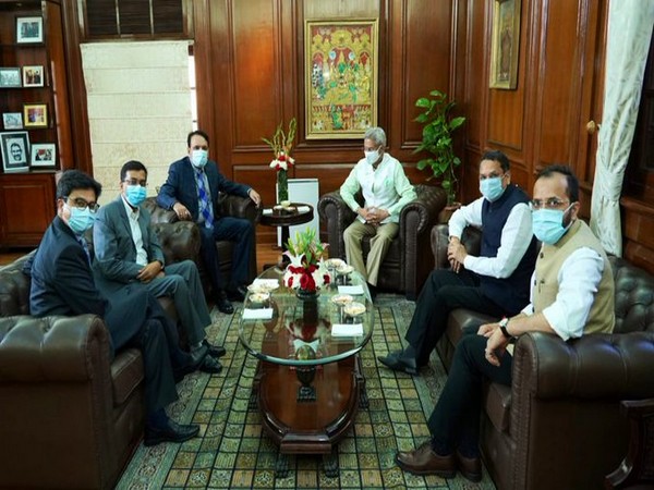 EAM S Jaishankar with Nepali Congress delegation. (Twitter)