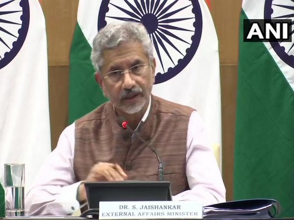 External Affairs Minister S Jaishankar addressing a press conference in New Delhi on Tuesday.