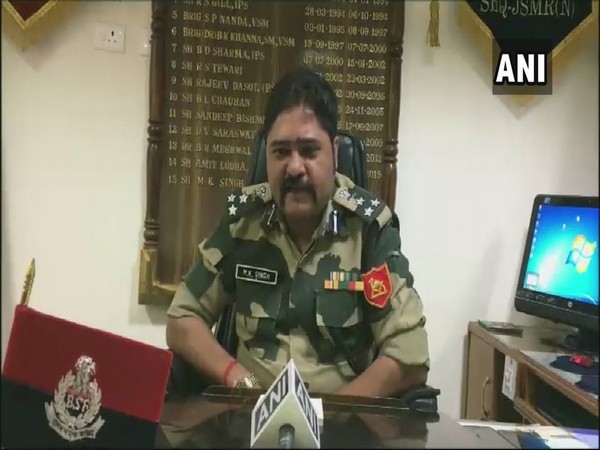 MK Singh, DIG North, BSF, speaking to ANI in Jaisalmer, Rajasthan on Friday.