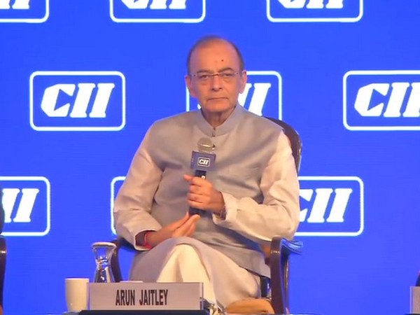 Finance Minister Arun Jaitley speaking at the CII annual conference in New Delhi on Thursday.