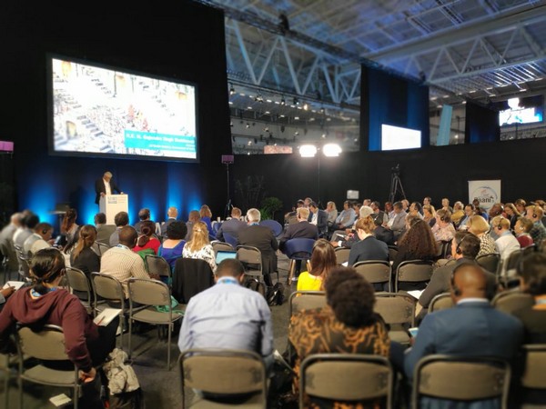 Jal Shakti Minister Gajendra Singh Shekhawat addressing the World Water Week 2019 in Stockholm, Sweden