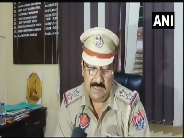Mukesh Kumar, Sub-Inspector, Jalandhar Police talking to reporters on Wednesday. Photo/ANI