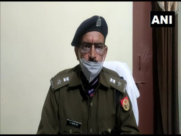 SSP Awadhesh Singh speaking to ANI in Jalaun. [Photo/ANI]