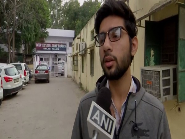 Jamia Millia Islamia student Ali speaking to ANI in New Delhi on Friday. Photo/ANI